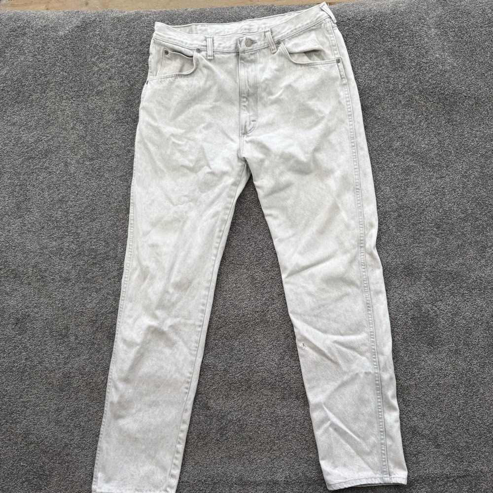 VTG Wrangler Denim Jeans Made in USA 36 x 34 Light Wash Cowboy Western 96501GL - Picture 1 of 13